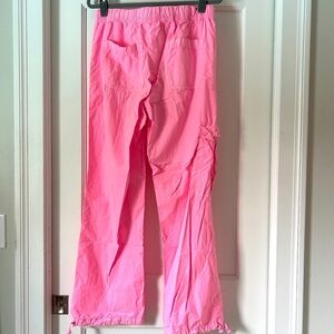 Aerie Pink Cargo Parachute Pants Size M